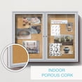 thumbnail image 3 of Ghent's Wood 48" x 60" 2 Door Enclosed Bulletin Board in Natural, 3 of 9