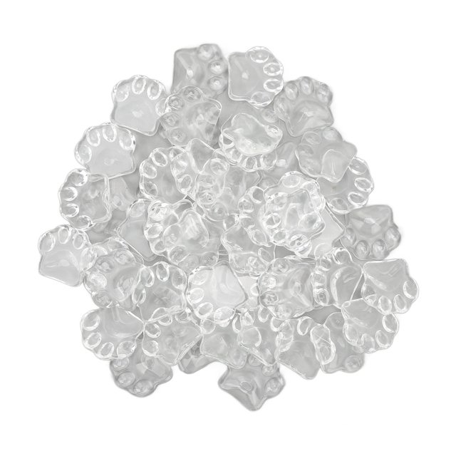 50 Uds. Tarjeta de visualización de Color para decoración de uñas, vidrio transparente, dibujos animados, pata de gato, tarjeta de Color de esmalte de uñas