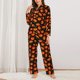 thumbnail image 2 of Balery Pumpkin Fallen Leaves Conjunto de Pijama con Estampado para Mujer, Conjunto de Dos Piezas con Manga Larga, Ropa de Dormir Suave con Bolsillos, Pijamas Cómodos-Medium, 2 of 7