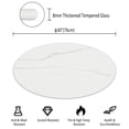 thumbnail image 5 of Miekor Furniture 30"Inch Round Tempered Glass Table Top with marble design,DIY Replacement&Cover Desktop,White Dining Tabletop,Coffee Tabletop,Patio Tabletop,Suitable for Indoor & Outdoor No.9778, 5 of 8