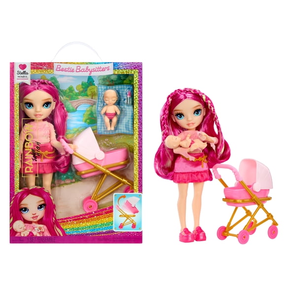 Rainbow High Jr. High Bestie Babysitters – Stella Monroe, 9” Fashion Doll