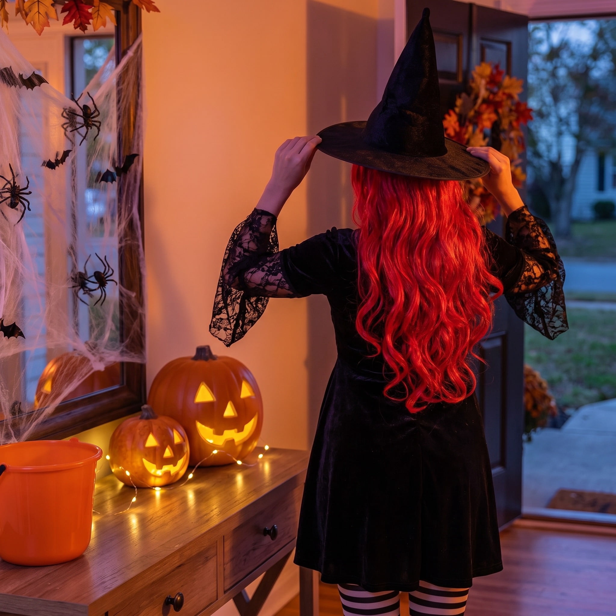 Wavy Wig Costume Accessory for Adults, Red, Halloween by Way To Celebrate