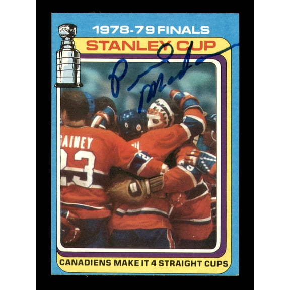 Pierre Mondou Autographed 1979-80 Topps Card #83 Montreal Canadiens SKU #251293