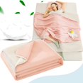 thumbnail image 1 of Soft Blanket,For Summer Soft Herringbone Weave Woven Blanket For Spring 78x59 Inches Sherpa Blanket, 1 of 8