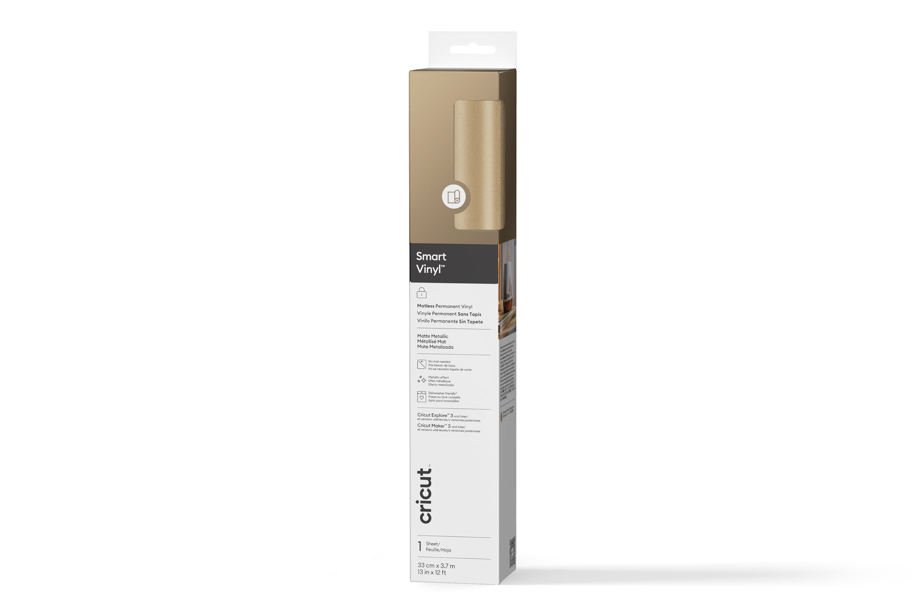 Cricut® Smart Vinyl™ Matte Metallic – Permanent (12 ft), CHAMPAGNE