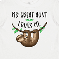 thumbnail image 4 of Inktastic My Great Aunt Loves Me Cute Sloth and Baby Boys or Girls Baby T-Shirt, 4 of 5