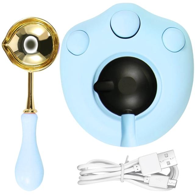 CIVG Wax Seal Warmer USB Powered Wax Seal Stamp Melter Easy to Use Wax Seal Melter Compact Wax Stamp Warmer Fast Heat Conduction Wax Seal Melting Tool with Wax Seal Spoon for Melting Wax Seal Beads