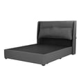 thumbnail image 1 of Box Base Cama Queen Size + Cabecera Becca Gris Oscuro, 1 of 8