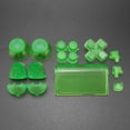 thumbnail image 1 of Full Set Replacement Parts Buttons Grip Caps D-Pad L1 L2 R1 R2 for PS4 DS4 Gamepad Controller Old Version Clear Green, 1 of 6