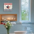 thumbnail image 5 of Canvas Print Wall Art Oil Paintings American Flag Day Freedom Star Picture Prints Artwork for Living Room Kitchen Bathroom Bedroom,Stretched and Framed Ready to Hang,Red and Blue Lattice on Linen, 5 of 9