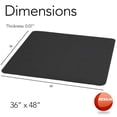 thumbnail image 6 of Resilia Office Desk Chair Mat for Low Pile Carpet, 36" x 48", Black, 6 of 10