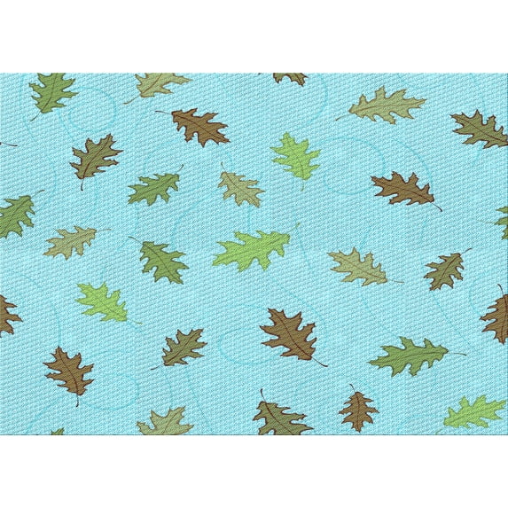 Ahgly Company Machine Washable Indoor Rectangle Transitional Tron Blue Area Rugs, 3' x 5'