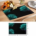 thumbnail image 6 of Turquoise Rose Placemats Set of 12, Vintage Flower Garden Abstract Classic Non-Slip Place Mats Washable Table Mats for Kitchen Dining Table Decorations Indoor/Outdoor, 6 of 9