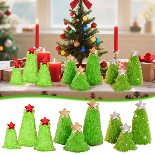 mfyjkho Adornos Navideños Verdes Para El Árbol De Navidad, Decoración Navideña Para El Hogar O La Oficina, Juego De 3