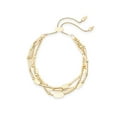 thumbnail image 1 of Pulsera Kendra Scott Chantal con cuentas chapadas en oro de 14 quilates para mujer, 1 of 4