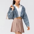 thumbnail image 3 of Ketyyh-chn99 Skirts for Women Casual Comfy Flowy Skirt Women's Casual Plaid High Waist A-Line Pleated Short Skirt Pink,xs, 3 of 4