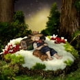 thumbnail image 3 of Estatua de jardín de resina encantadora para niño y perro con decoración de troncos, 3 of 3