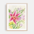 thumbnail image 2 of Oriental Lily with Freesia - Glen Rock Pennsylvania Drawing Floral Flowers Botanical Nature Pastel Unframed Wall Art Print 16 x 24 inches, 2 of 16
