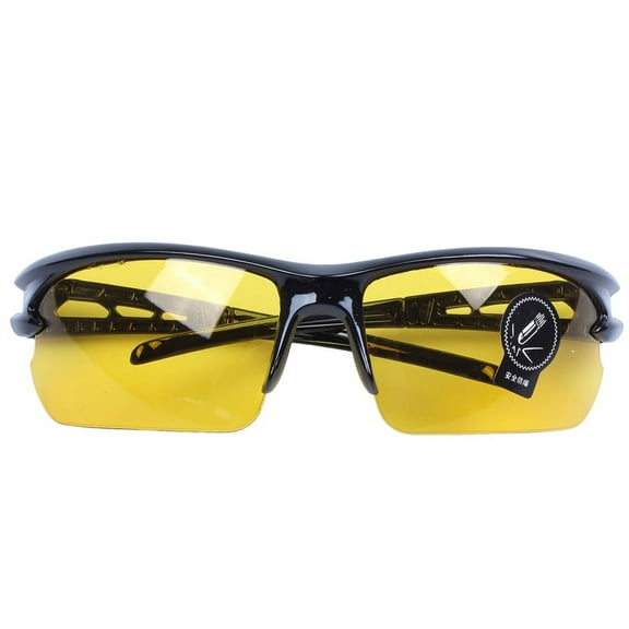 black frame yellow Night Vision sheet outdoor Cycling Sunglasses2Xk718