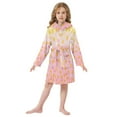thumbnail image 6 of FORMRS Niños Bathrobe Unisex Hooded Robe Soft Plush Pajamas Sleepwear, Size 2-3T, Gradient Pink Stars, 6 of 7