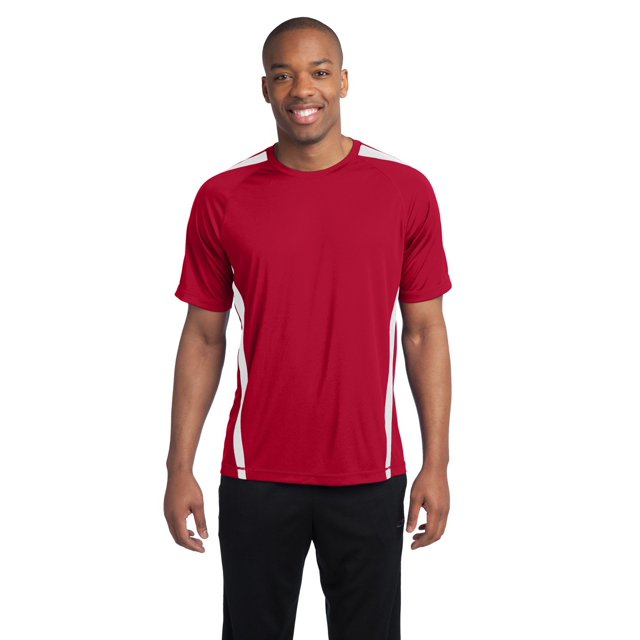 Sport-Tek Men's Colorblock PosiCharge Competitor Tee 3XL True Red/ White