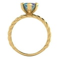 thumbnail image 4 of Solitaire Engagement Ring for Women - 2ct Blue Moissanite in 18K Yellow Gold Promise Ring, 4 of 6