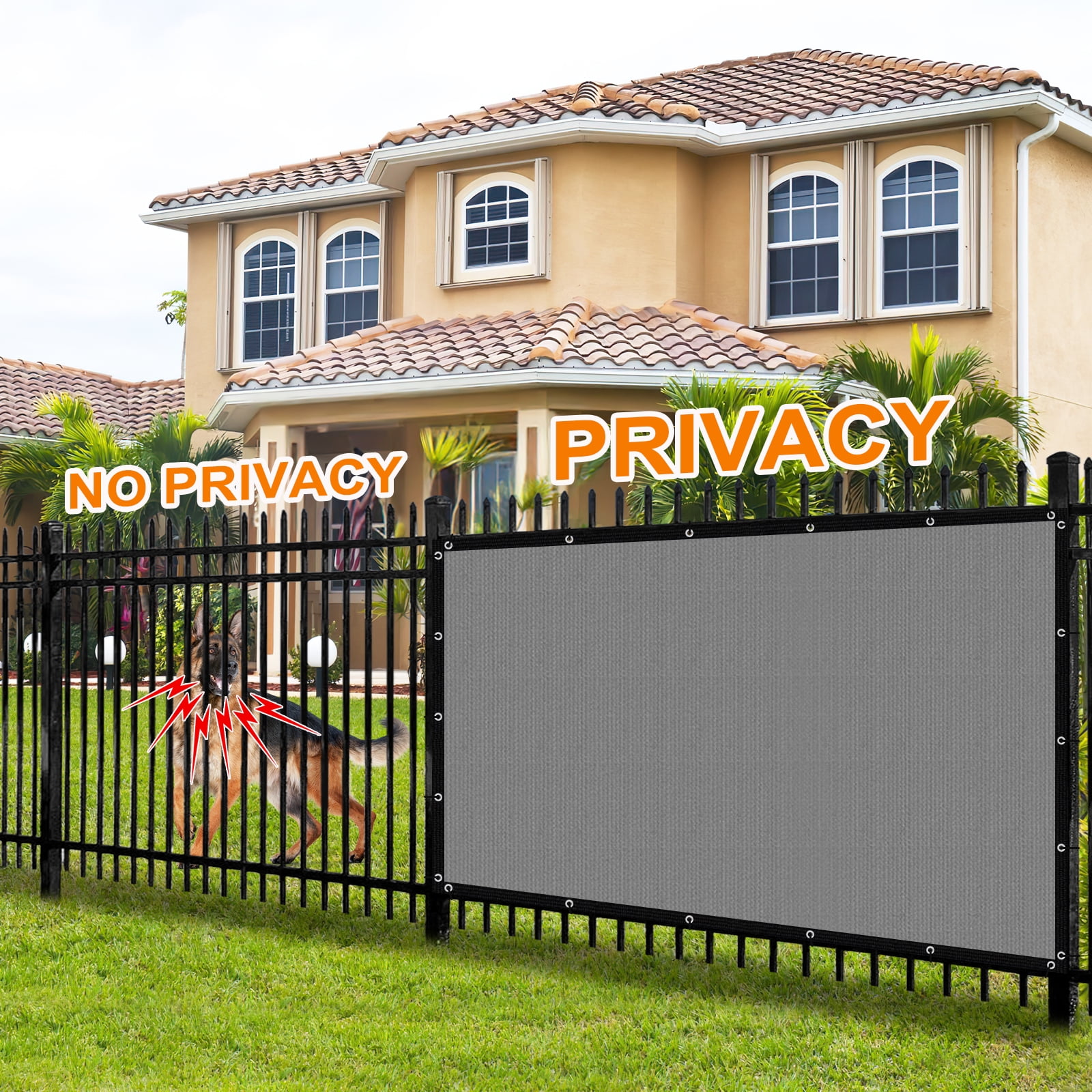 Jane Stone 12'X16' Rectangular 200 GSM 100% HDPE Sun Shade Cloth with Grommets,90% UV Block Pergola Replacement Cover,Light Gray