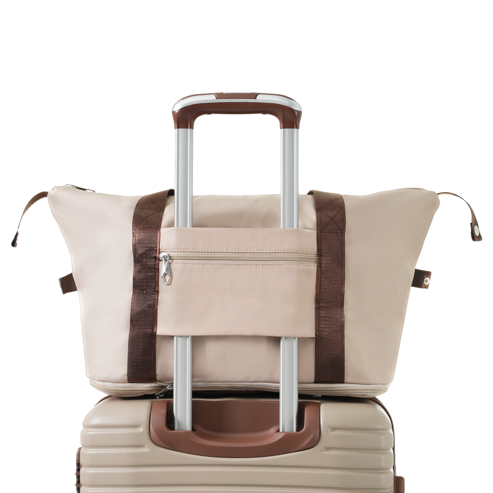 imerelez Luggage Sets 3 Piece Carry on Luggage 22x14x9 Airline Approved, Lightweight Hardshell ABS Suitcases with Wheels, 20 inch, Khaki