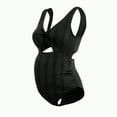 thumbnail image 6 of TOWED22 Maternity Swimsuit One Piece Maternity Bathing Suit Round Neck Adjustable Shoulder Strap Pregnancy Swimwear(Z03-Black,S), 6 of 6
