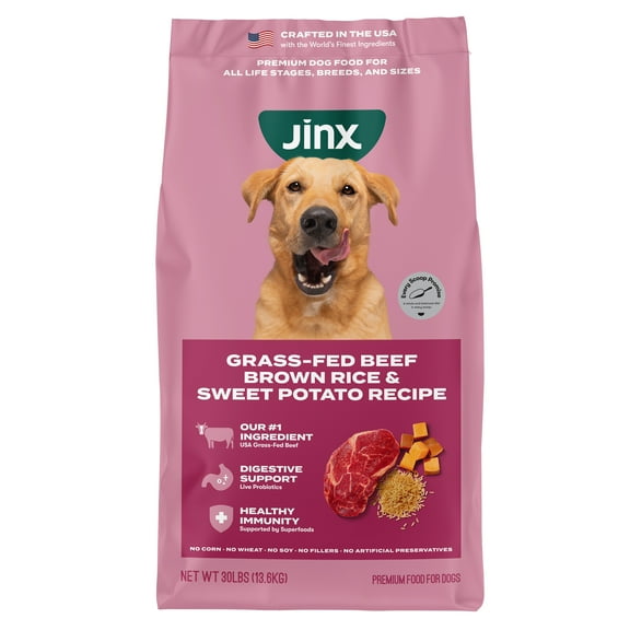 Jinx Beef, Brown Rice, & Sweet Potato Dry Dog Food, 30lb Bag