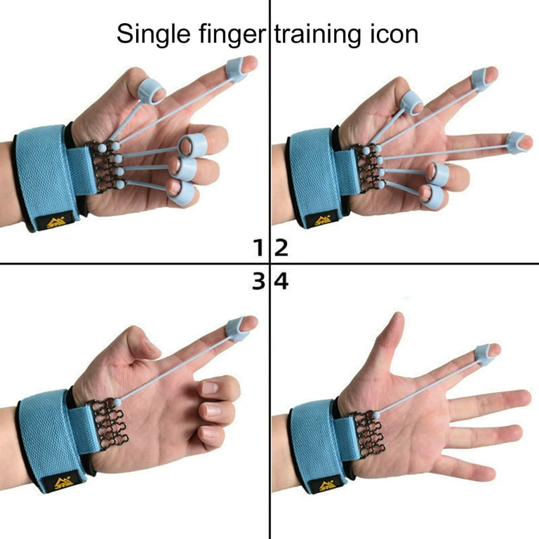 Porfeet Stretchy Finger Grip Portable Soft Finger Stretcher Hand Extensor Exerciser for Adults Red