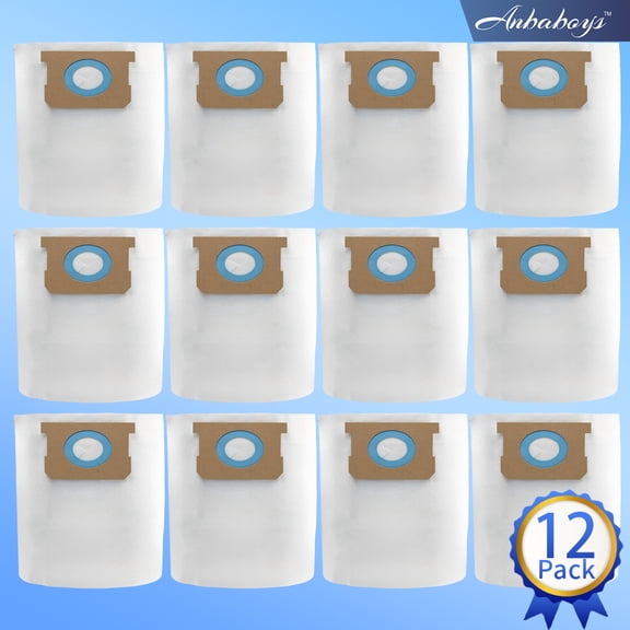 VDBS Standard Dust Bag,Compatible With Vacmaster 5-6 Gallon Wet/Dry Vacuum Cleaners,12 Pack