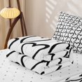thumbnail image 4 of Erosebridal Lovely Hearts Zipper Twin Comforter Sets with Fitted Sheet and 2 Pillowcases, Love Theme Zipper Bedding Set, Reversible, Monochrome Black, Reversible, 4 of 6