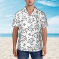 thumbnail image 4 of Haiem Sea Turtle Printed Hawaiian Shirt for Men - Men’s Casual Beach Summer Shirts - Stretch Fabric with Modern Fit-3X-Large, 4 of 9