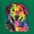 thumbnail image 2 of Smiling Dog | Colorful Neon Golden Retreiver | Dean Russo Art Animal Lover Men's T-Shirt, Kelly, 3X-Large, 2 of 6