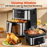 Air Fryer Oven With Grill,8-in-1 7.5Qt Multifunction Air Fryer, Digital LED Touch Screen,Nonstick Dishwasher-Safe Basket,95% Less Oil,100Pcs Liner