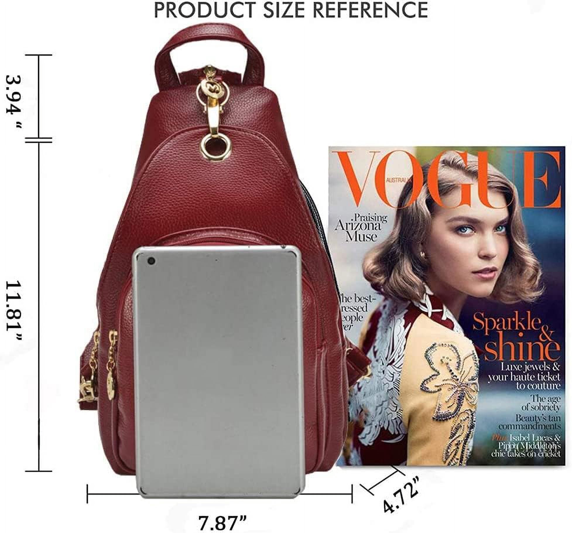 Small Leather Convertible Backpack Sling Purse Shoulder Bag  display picture 2