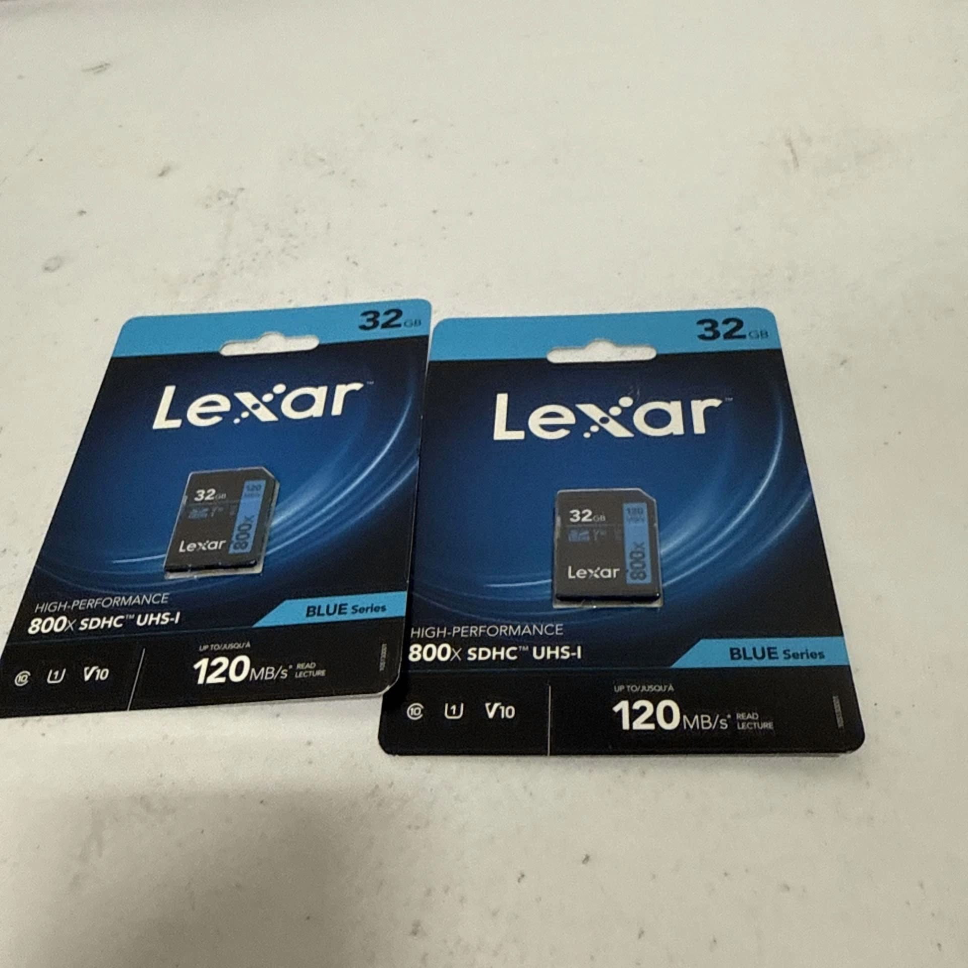 Lexar 32Gb High-Performance 800X Uhs-I Sdhc Memory Card Blue Series - (2-Pack)