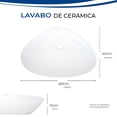 thumbnail image 5 of Lavabo de ceramica ovalado sin rebosadero sobre cubierta marca Gravita, 5 of 5