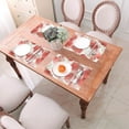 thumbnail image 6 of YFYANG Washable Heat-Resistant Placemats, 70% PVC/30% Polyester, Red Flower Oil Painting Pattern Kitchen Table Mat, 12" x 18" 4 Piece, 6 of 6