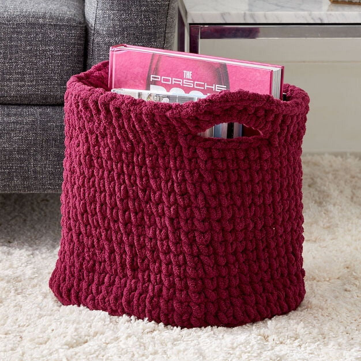 Bernat Blanket Extra Yarn, Burgundy Plum, 10.5oz(300g), Jumbo, Polyester