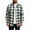 Army Green, variant on Mens Long Sleeve Plaid Button Down Shirts- Casual Midweight Turn Down Collar Layering Flannel Jacket Shirt Gray Size M