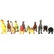 Rhode Island Novelty Assorted Jumbo Dinosaurs Up to 6 in. Long Toy Figures, 12-Pack