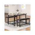 thumbnail image 5 of Ourlova Dining Table Set For 4. Kitchen Table With Benches. Rectangular Dining Room Table Set With 2 Upholstered Benches. 3 Piece Dining Table Set For Small Space. Apartment. Studio, 5 of 5