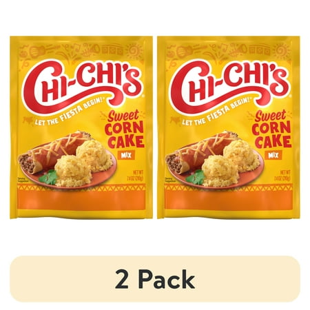 (2 pack) CHI-CHI'S Sweet Corn Cake Mix, Shelf-Stable, 7.4 oz Pouch, (12 Count)