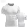 thumbnail image 4 of Men's Summer Quick Dry Polyester Performance T-Shirt Short Sleeve Crewneck Moisture Wicking Breathable Slim Fit Sports Gym Workout Training Base Top Casual Athletic Wear Outdoor, 4 of 7