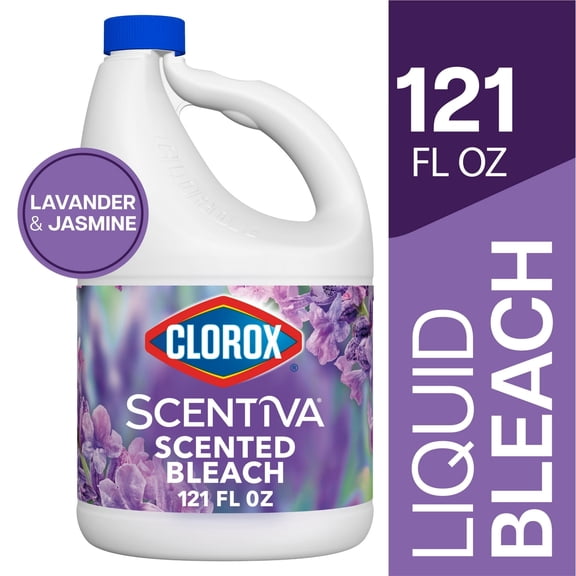 (2 pack) Clorox Scentiva Scented Bleach, Lavender and Jasmine, 121 Fluid Ounces