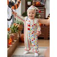 thumbnail image 5 of RUINIXCW Toddler Baby Girl Boy Halloween Outfit Clown Costume Infant Baby Girl Boy Romper Birthday Photoshoot Outfit Collar Long Sleeve Jumpsuit Hat, 5 of 8