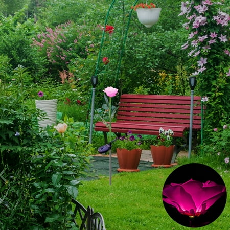 

VALSEEL Decorative Lights LED Outdoor Garden Solar Rose Simulation Light (single Head)