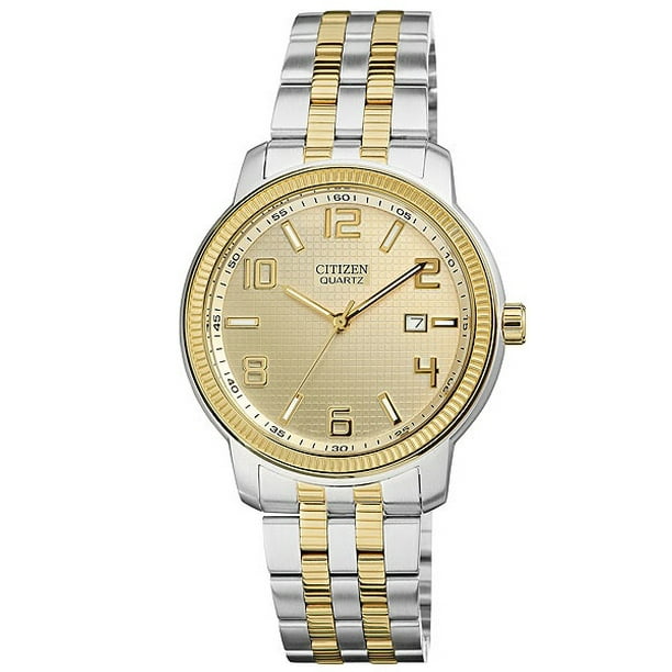 citizen quartz two tone watch